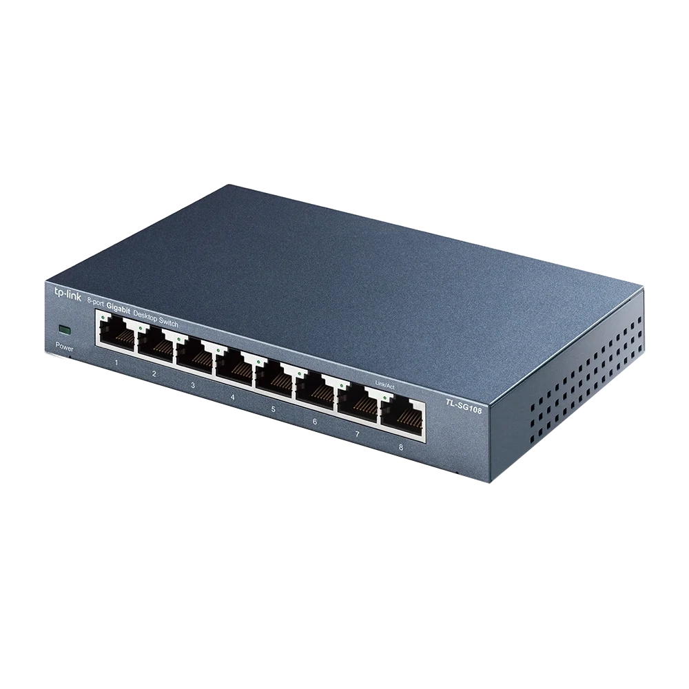 Switch Tplink Gigabit 8 P 100/1000 Mbps Metálico